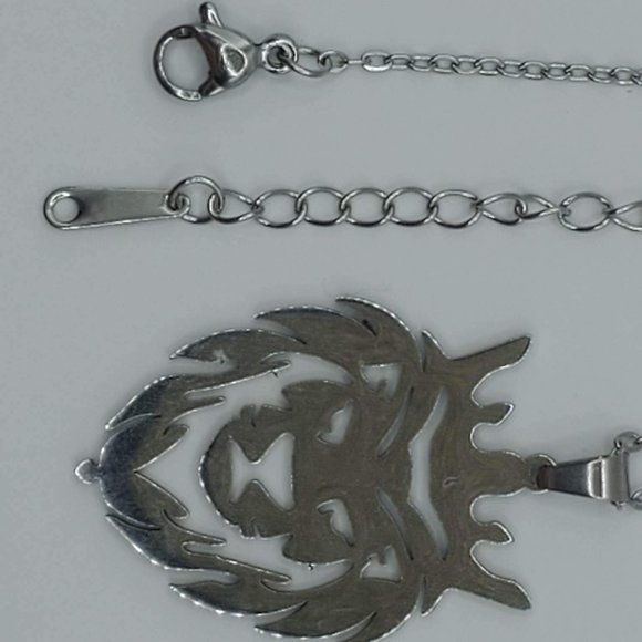 Brand New King Lion Crowned Man Stainless steel Necklace - Picture 4 of 6